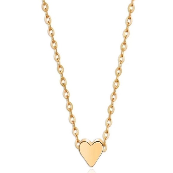 Yellow/Gold Heart Pendant Necklace - Picture 10 of 13